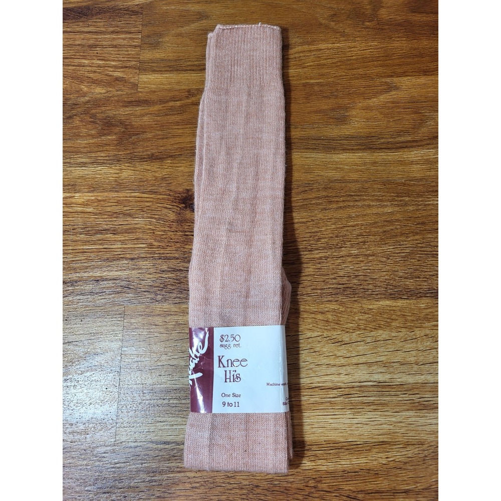Vintage Van Raalte Knee Hi's One Size Pink Peach NOS